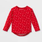 Toddler Girls' Heart Long Sleeve T-shirt - Cat & Jack Red