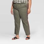 Women's Plus Size Mid-rise Straight Cropped Jeans - Universal Thread Olive