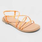 Women's Sierra Strappy Sandals - A New Day Orange