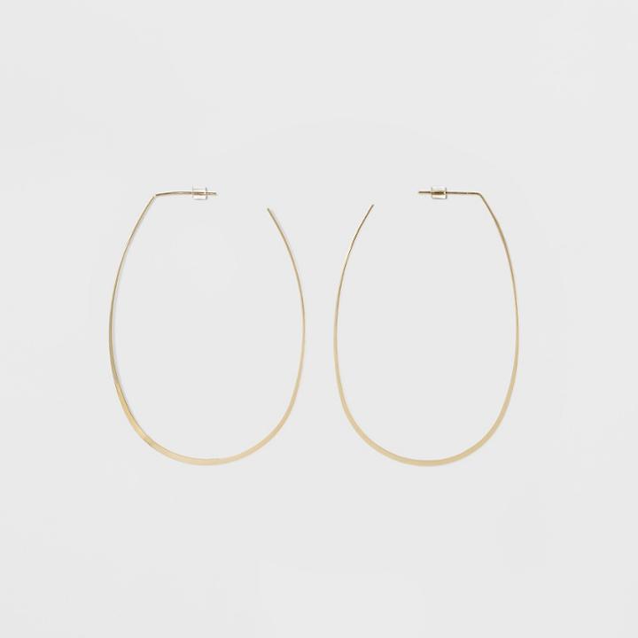 Target Oval Hoop Earrings - A New Day Gold