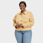 Women's Cropped Jacket - Ava & Viv Yellow