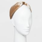 Wide Velvet Knot Front Headband - A New Day Tan