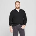 Men's Big & Tall Quarter Zip Sweater - Goodfellow & Co Black