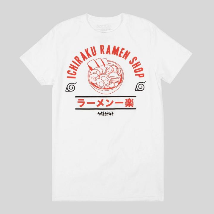 Men's Naruto Ichiraku Ramen Short Sleeve Graphic T-shirt - White