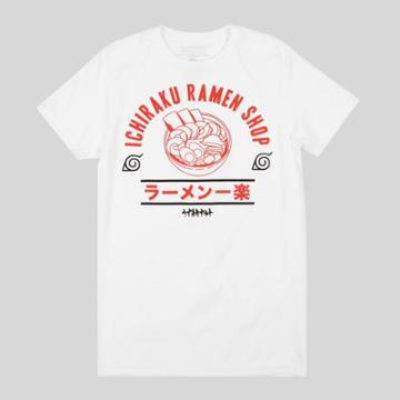 Men's Naruto Ichiraku Ramen Short Sleeve Graphic T-shirt - White