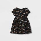 Toddler Girls' Halloween Heart Short Sleeve Dress - Cat & Jack Black