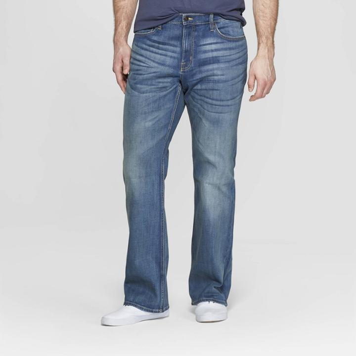 Men's Big & Tall 32 Bootcut Jeans - Goodfellow & Co Medium Blue