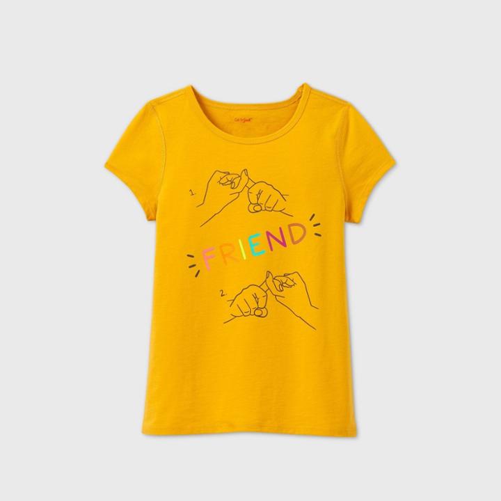 Girls' Adaptive Friend Graphic T-shirt - Cat & Jack Yellow