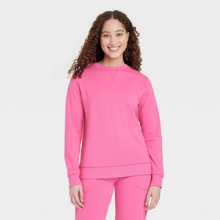 Women's Beautifully Soft Fleece Sweatshirt - Stars Above Pink