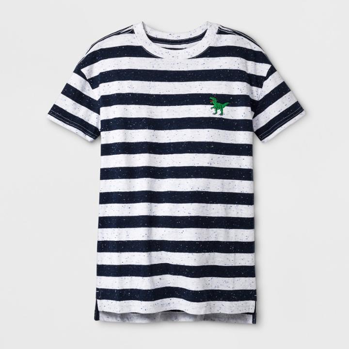 Boys' Short Sleeve Stripe T-shirt - Cat & Jack Navy/white