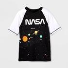 Boys' Nasa Print Rash Guard Swim Shirt - Black