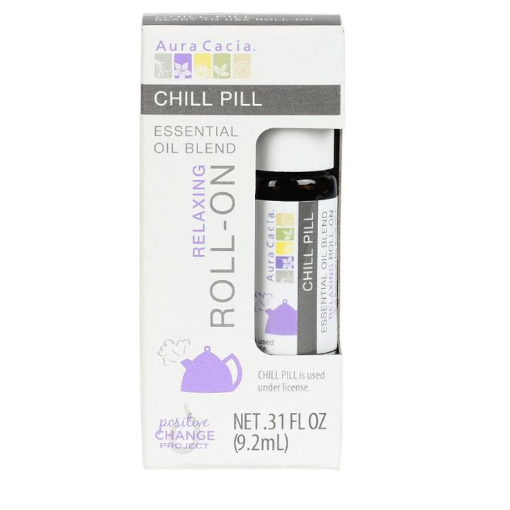 Aura Cacia Chill Pill Essential Oil Blend Roll-on - .31 Fl Oz