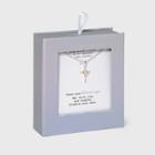 No Brand Silver Plated Cross With Heart Cubic Zirconia Pendant Necklace - Gold