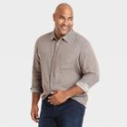 Men's Big & Tall Standard Fit Long Sleeve Plaid Button-down Shirt - Goodfellow & Co Orange