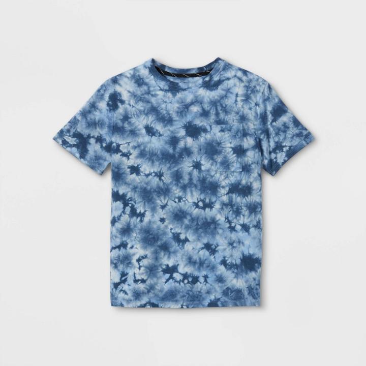 Boys' Tie-dye Short Sleeve T-shirt - Art Class Navy/white