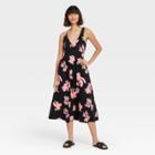 Women's Floral Print Sleeveless Dress - Who What Wear Black Basin
