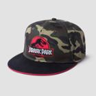 Berkshire Fashions Men's Jurassic Park Flat Brim Baseball Cap - Camouflage One Size, Green