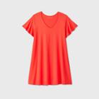 Women's Plus Size Short Sleeve A-line Dress - Ava & Viv Red X