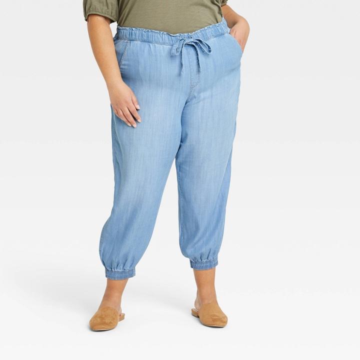 Women's Plus Size Mid-rise Jogger Pants - Knox Rose