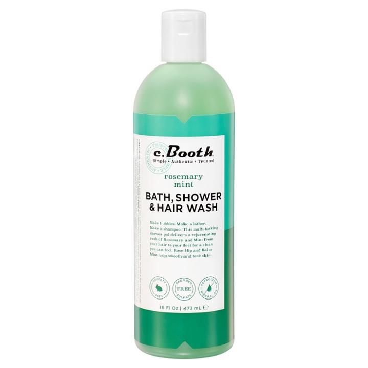 C.booth Rosemary Mint Bath, Shower & Hair Wash