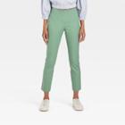 Women's High-rise Slim Fit Ankle Pants - A New Day Green