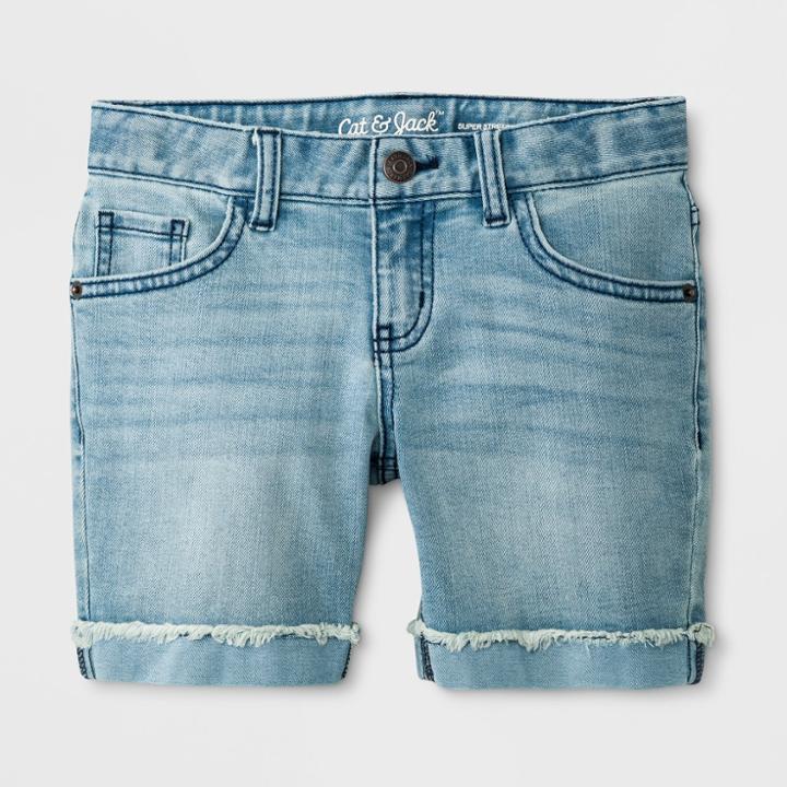 Plus Size Girls' Denim Jean Shorts - Cat & Jack Cloud