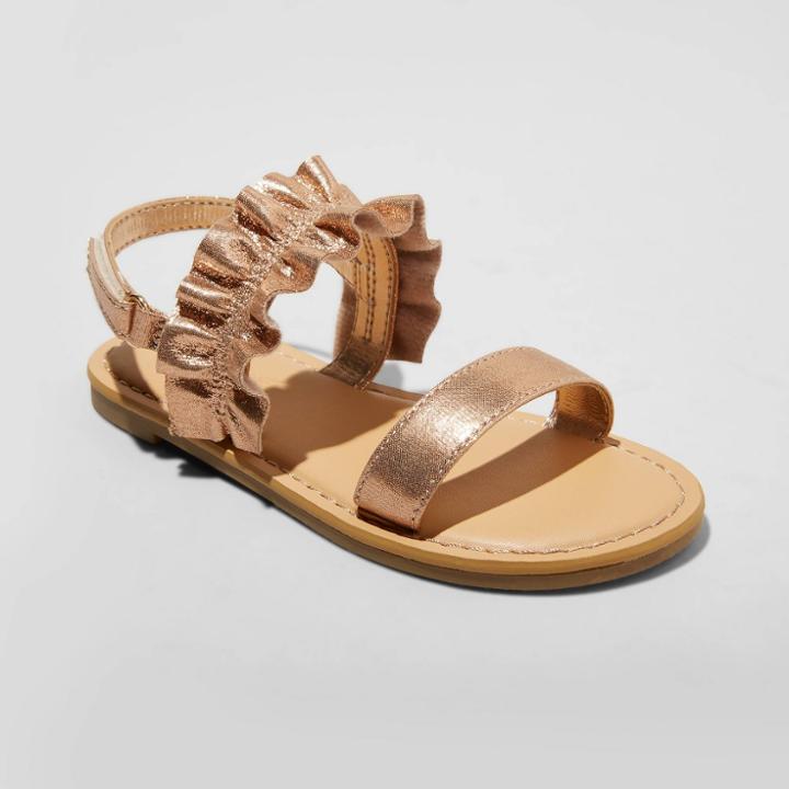 Toddler Girls' Dita Sandals - Cat & Jack Rose Gold