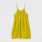 Women's Tiered Tank Dress - Universal Thread Yellow