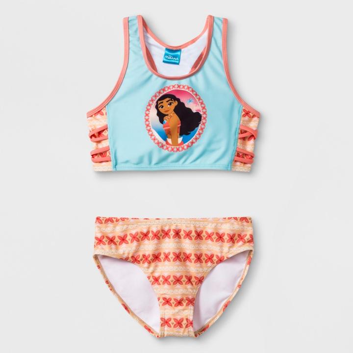 Disney Girls' Moana Bikini Set - Turquoise