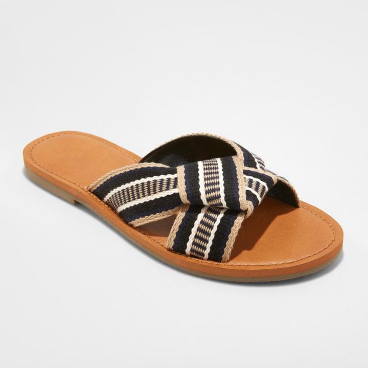 Women's Rylie Knotted Slide Sandal - Universal Thread Black