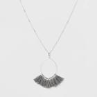 Wire Fan Tassel Necklace - Universal Thread Gray