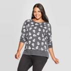 Grayson Threads Women's Skulls Plus Size Long Sleeve Graphic Sweatshirt (juniors') - Gray
