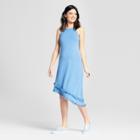 Maternity Sleeveless Tassel Hem Dress - Macherie Blueberry