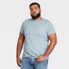 Men's Tall Pinstripe Regular Fit Short Sleeve Crew Neck Novelty T-shirt - Goodfellow & Co Teal