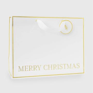 Sugar Paper White Merry Christmas Large Vogue Gift Bag -