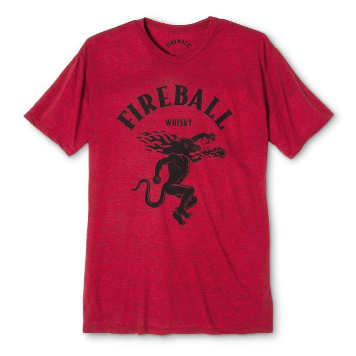 Men's Fireball Short Sleeve Graphic T-shirt Red