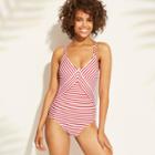 Women's Double Strap One Piece Swimsuit - Kona Sol Red/white