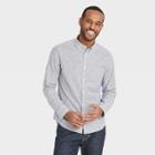 Men's Palm Print Standard Fit Stretch Poplin Long Sleeve Button-down Shirt - Goodfellow & Co