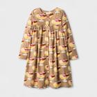 Happy By Pink Chicken Girls' Banana Split Woven A Line Dress - Beige