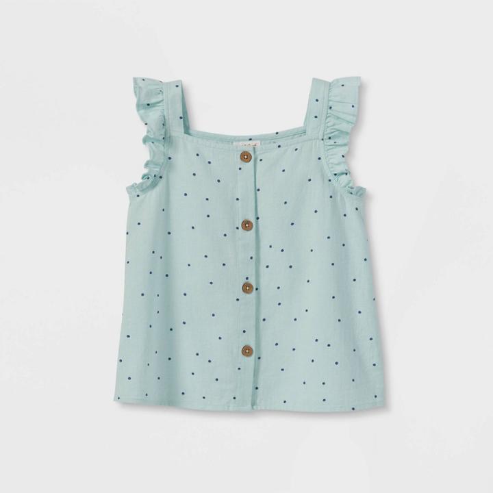 Girls' Printed Sleeveless Woven Top - Cat & Jack