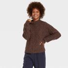 Women's Mock Turtleneck Pullover Sweater - Knox Rose Brown