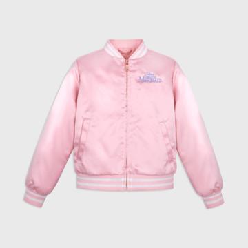 Girls' Disney The Little Mermaid Ariel Bomber Jacket - Pink 4 - Disney