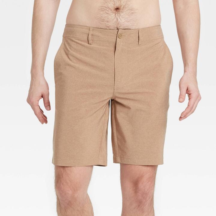 Men's 9 Hybrid Swim Shorts - Goodfellow & Co Almond Paste