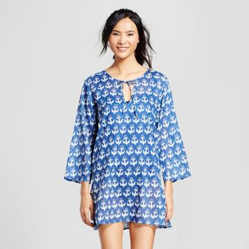 Flora By Rockflowerpaper Rock Flower Paper Women's Anchor Beach Tunic - Navy