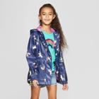 Girls' Unicorn Print Rain Jacket - Cat & Jack Navy