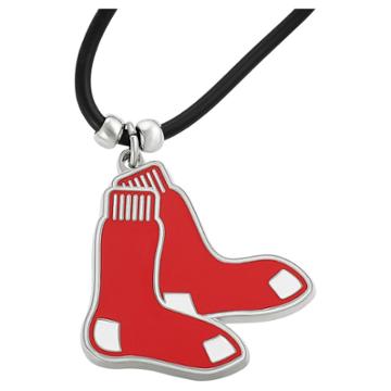 Women's Journee Collection Major League Baseball Team Cord Necklace In Silvertone - Red