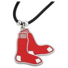 Women's Journee Collection Major League Baseball Team Cord Necklace In Silvertone - Red