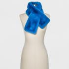 Women's Mini Faux Fur Pull Through Scarf - A New Day Blue