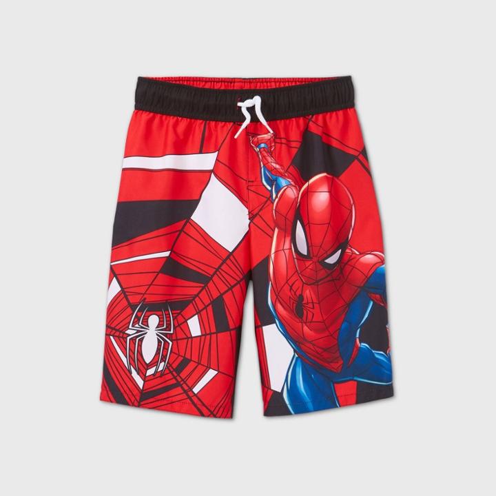 Boys' Spider-man Swim Trunks - Red