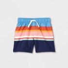 Toddler Boys' Striped Swim Shorts - Cat & Jack Blue